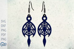Halloween Earrings Laser Cut. Halloween Spider Laser Cut. Product Image 1