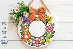 Spring door hanger Laser Cut. Welcome Door Sign SVG. Product Image 1