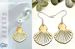 Shell Earrings Laser Cut. Boho Earrings Laser Cut. Product Image 1
