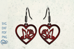 Heart Earrings Laser Cut. Boho Earrings Laser Cut. Product Image 1