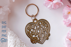 Mom SVG. Mothers Day Keychain Design. Mothers Day Laser Cut Product Image 1
