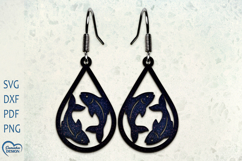 Pisces zodiac sign. Capricornsign Earrings. Zodiac Signs. Product Image 1