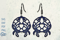 Cancer Earrings Laser Cut. Boho Earrings Laser Cut. Product Image 1