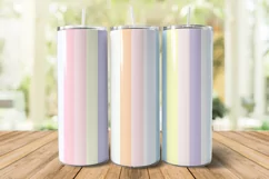 Pastel Stripes Tumbler Wraps | 20 oz tumbler wrap Product Image 2