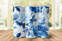 Blue Rose Digital Paper Pattern | Seamless Pattern Product Image 5