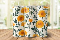 Marigold Flower Tumbler Wrap | 20 oz tumbler wrap Product Image 2