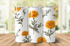 Marigold Flower Tumbler Wrap | 20 oz tumbler wrap Product Image 3