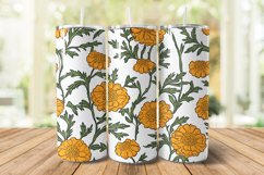 Marigold Flower Tumbler Wrap | 20 oz tumbler wrap Product Image 4