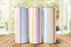 Pastel Stripes Tumbler Wraps | 20 oz tumbler wrap Product Image 5