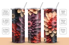 3D Colorful Flowers Tumbler Wrap Product Image 1