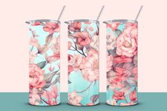 Watercolor Flowers Tumbler Wrap Product Image 1
