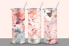 Watercolor Flowers Tumbler Wrap Product Image 1
