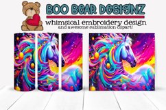 Rainbow Pony Sublimation tumbler design Product Image 1
