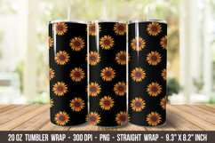 Sunflower Tumbler Wrap | 20 oz Tumbler Wrap Product Image 1