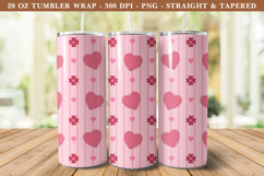 Heart &amp; Floral Tumbler Wrap | 20 oz tumbler Wrap Product Image 1