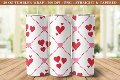 Heart Pattern Tumbler Wrap | 20 oz tumbler Wrap Product Image 1