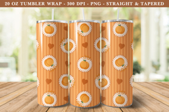 Peach Coquette Heart Tumbler Wrap | 20 oz tumbler Wrap Product Image 1