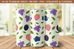 Berries Tumbler Wrap | 20 oz tumbler Wrap Product Image 1