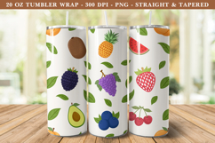 Summer Fruits Tumbler Wrap | 20 oz tumbler Wrap Product Image 1