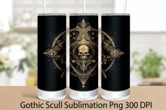 Scull Tumbler Wrap. Tumbler Wrap Sublimation 20 oz. Product Image 1
