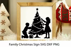 Christmas SVG. Christmas Family Sign SVG. Christmas Sign SVG Product Image 1
