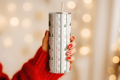 Christmas Hand Skinny Tumbler PSD Mockup | 20oz Smart Object Product Image 9