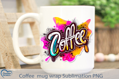 Coffee mug wrap sublimation. Coffee Cup. Coffee lover mug. Product Image 1