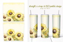 Sunflower tumbler 20 oz, summer flower tumbler sublimation Product Image 1