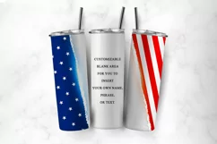 4th July Tumbler Sublimation Wrap - 20oz Skinny Tumbler PNG Product Image 2