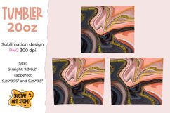 Skinny Tumbler sublimation 20oz fluid art with gold glitter Product Image 2