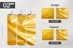 Yellow Foil Tumbler Wrap| Tumbler Sublimation Wrap Product Image 1