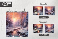 Winter Scenery Tumbler Wrap| Tumbler Sublimation Wrap Product Image 1