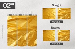 Yellow Foil Tumbler Wrap| Tumbler Sublimation Wrap Product Image 1