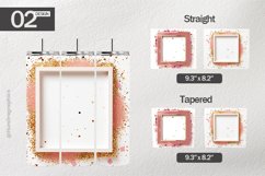 Pinkrose Glitter Tumbler Wrap| Tumbler Sublimation Wrap Product Image 1