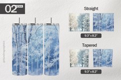 Winter Forest Trees Tumbler Wrap| Tumbler Sublimation Wrap Product Image 1