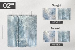 Winter Forest Trees Tumbler Wrap| Tumbler Sublimation Wrap Product Image 1