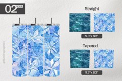 Winter Blue Tumbler Wrap| Tumbler Sublimation Wrap Product Image 1