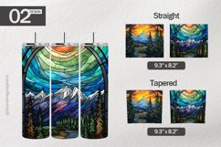 Northern Light Stained Tumbler Wrap| Tumbler Sublimation Wra Product Image 1