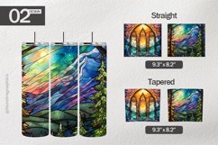 Northern Light Stained Tumbler Wrap| Tumbler Sublimation Wra Product Image 1