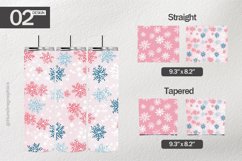 Minimalist Snowflake Tumbler Wrap| Tumbler Sublimation Wrap Product Image 1