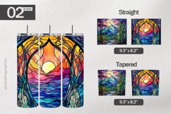 Northern Light Stained Tumbler Wrap| Tumbler Sublimation Wra Product Image 1