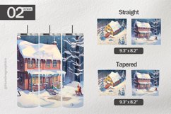 Oil Painting House Tumbler Wrap| Tumbler Sublimation Wrap Product Image 1