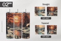Winter Scenery Tumbler Wrap| Tumbler Sublimation Wrap Product Image 1