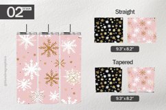 Minimalist Snowflake Tumbler Wrap| Tumbler Sublimation Wrap Product Image 1