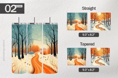 Snow Footpath Tumbler Wrap| Tumbler Sublimation Wrap Product Image 1
