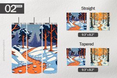 Snow Footpath Tumbler Wrap| Tumbler Sublimation Wrap Product Image 1