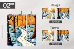 Snow Footpath Tumbler Wrap| Tumbler Sublimation Wrap Product Image 1