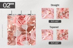 Rose Gold Tumbler Wrap| Tumbler Sublimation Wrap Product Image 1