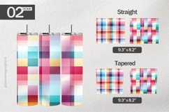 Pastel Plaid Tumbler Wrap| Tumbler Sublimation Wrap Product Image 1