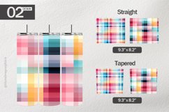 Pastel Plaid Tumbler Wrap| Tumbler Sublimation Wrap Product Image 1